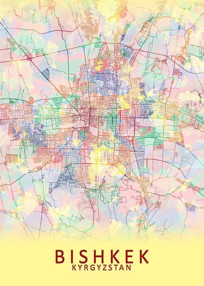Bishkek Kyrgyzstan Map