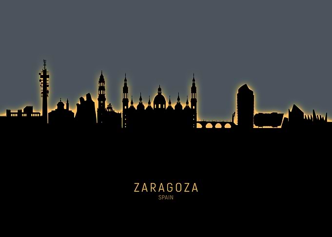 Zaragoza Spain Skyline