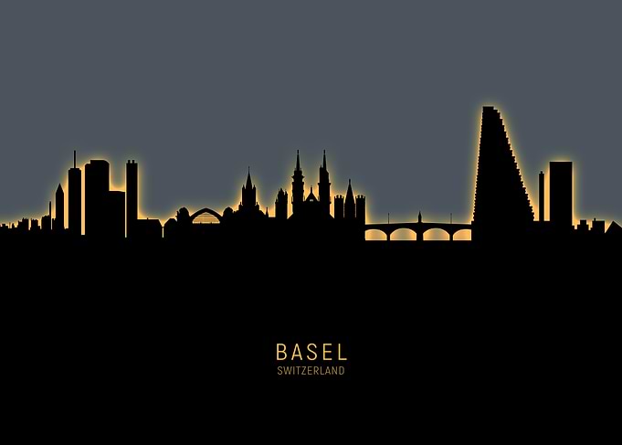 Basel Switzerland Skyline