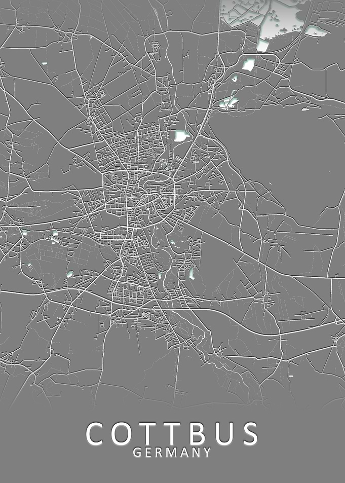 Cottbus Germany City Map