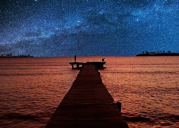 men on a pier
