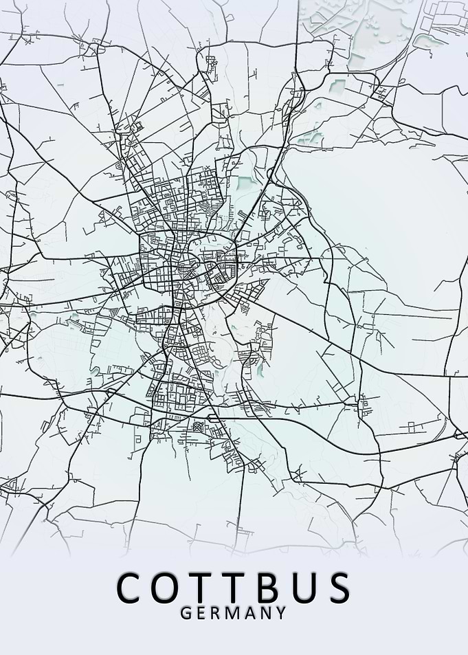 Cottbus Germany City Map