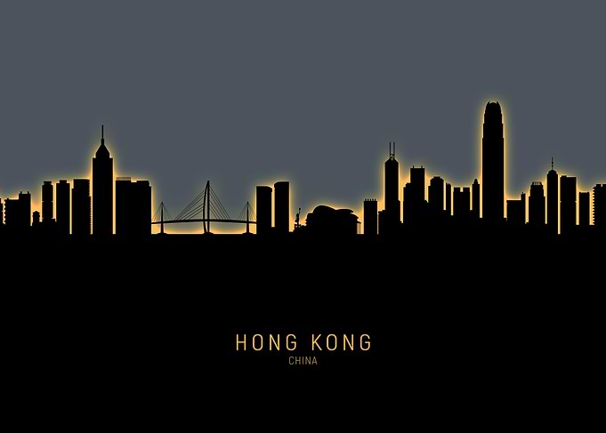 Hong Kong China Skyline