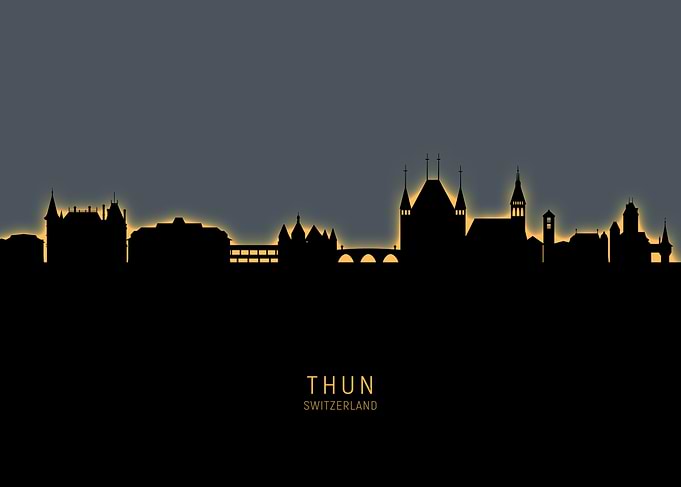 Thun Switzerland Skyline