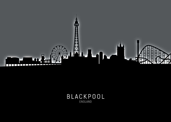 Blackpool England Skyline