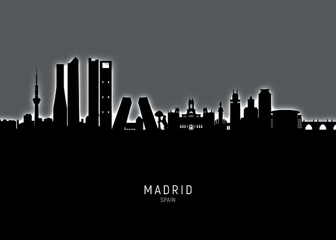 Madrid Spain Skyline