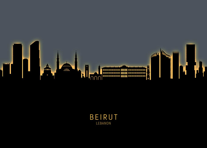Beirut Lebanon Skyline