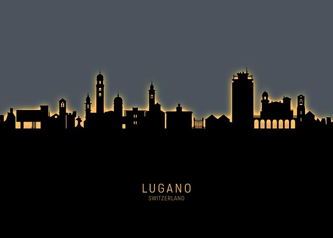 Lugano Switzerland Skyline