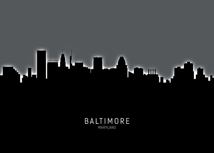 Baltimore Maryland Skyline