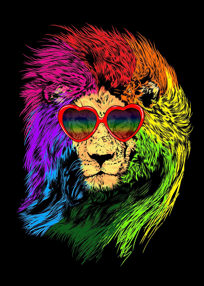 Pride Lion Black