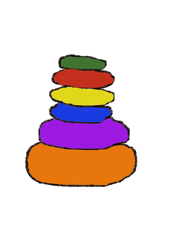 Vintage Rainbow Yoga Stone