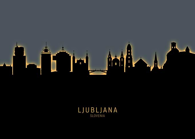 Ljubljana Slovenia Skyline