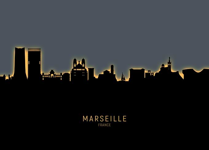 Marseille France Skyline