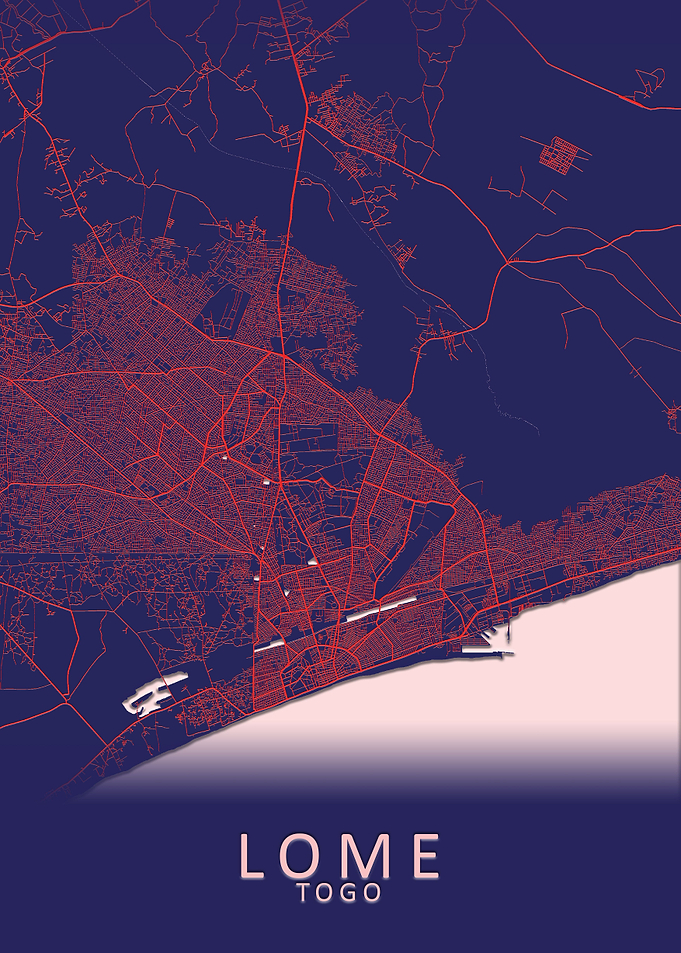 Lome Togo City Map