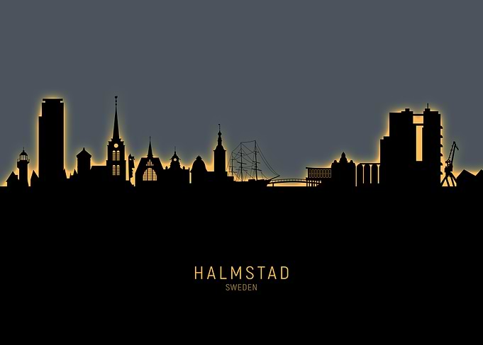 Halmstad Sweden Skyline
