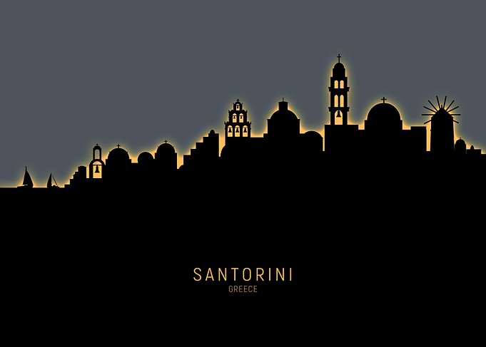 Santorini Greece Skyline