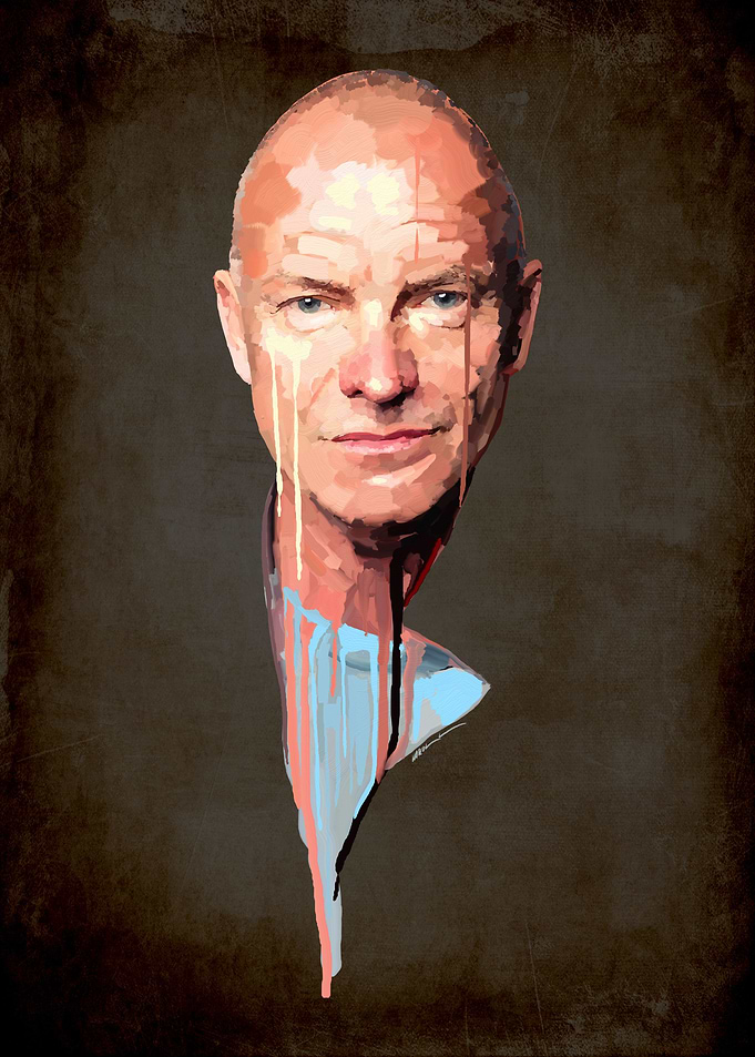 Sting on Dark Background