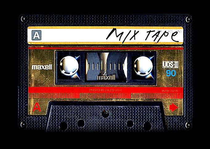 Retro cassette mix tape