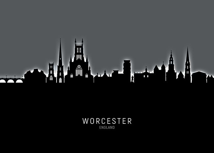 Worcester England Skyline