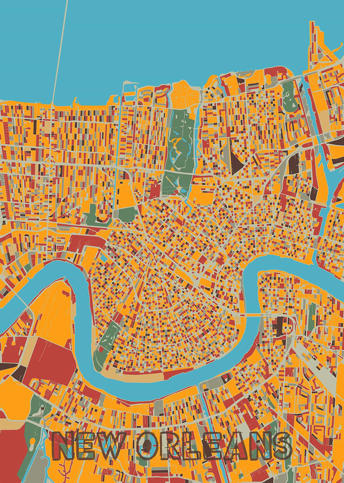 new orleans map retro