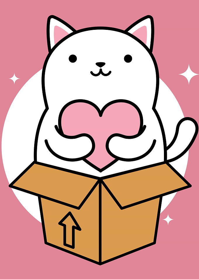 Cute Cat in a Box