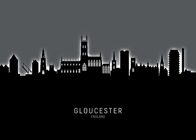 Gloucester England Skyline