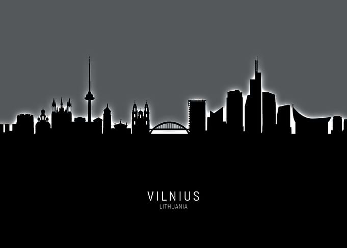 Vilnius Lithuania Skyline