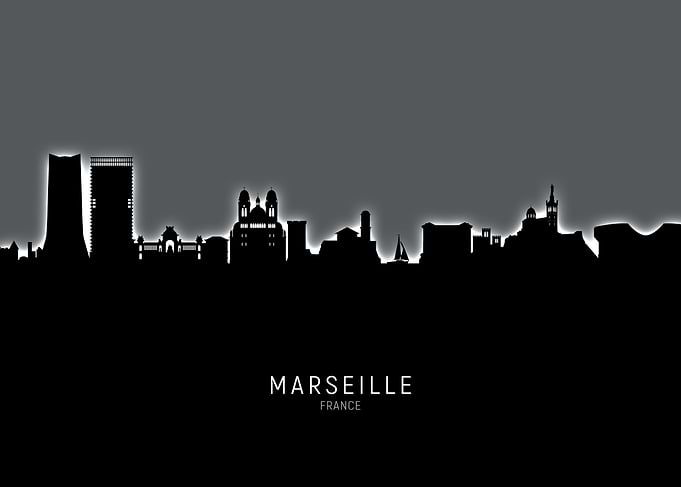 Marseille France Skyline