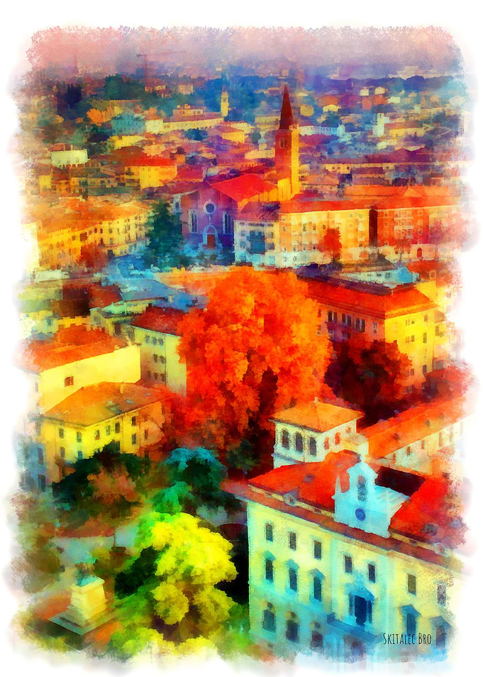 Verona Italy Watercolor