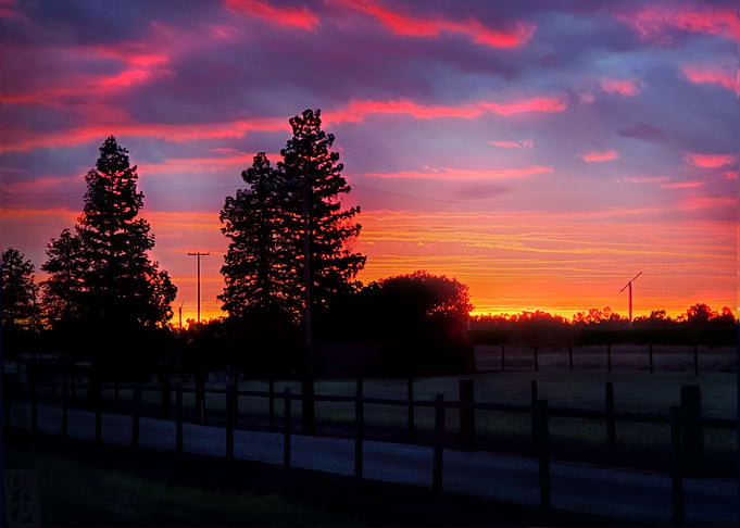 Sunset over Dog Creek