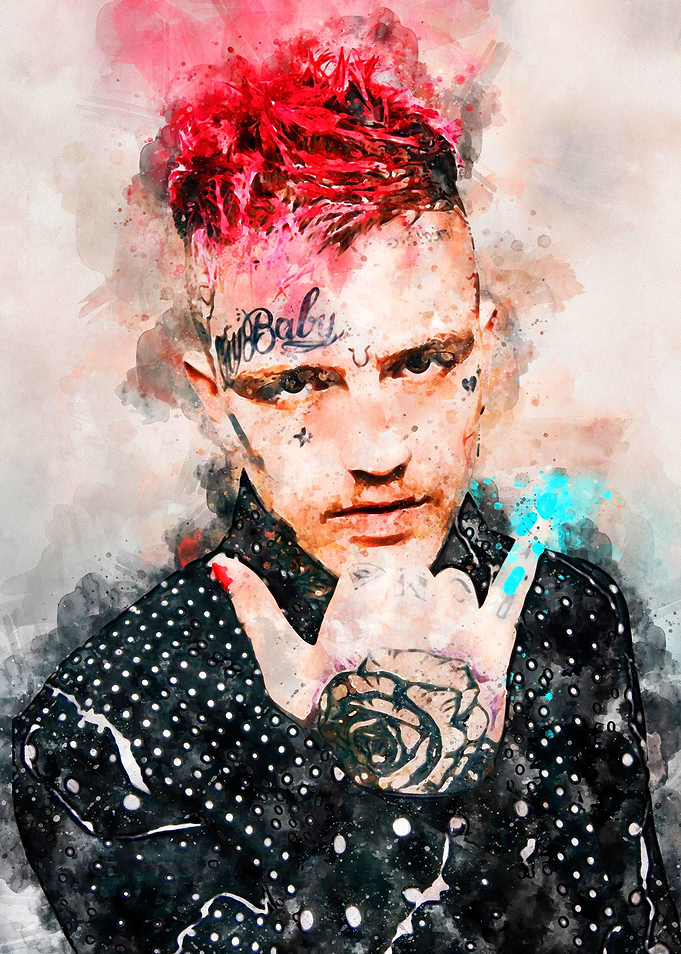 Lil Peep Print on Metal