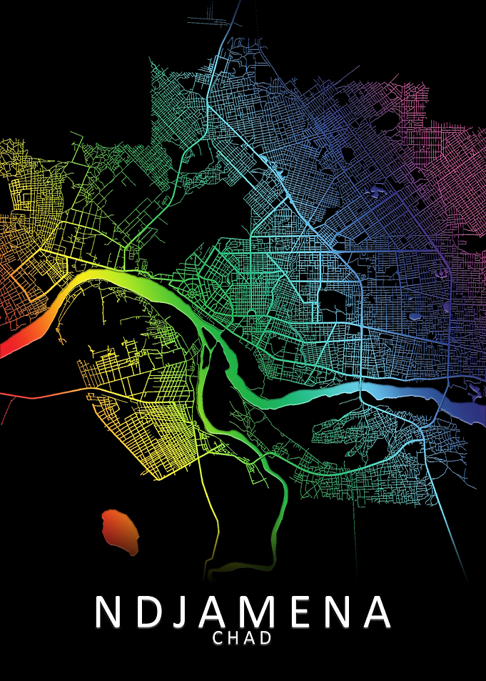 Ndjamena Chad City Map