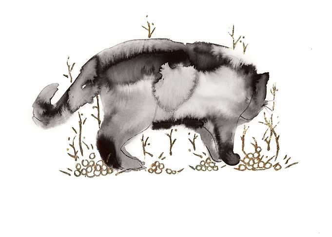 Cat Ink Painting 1