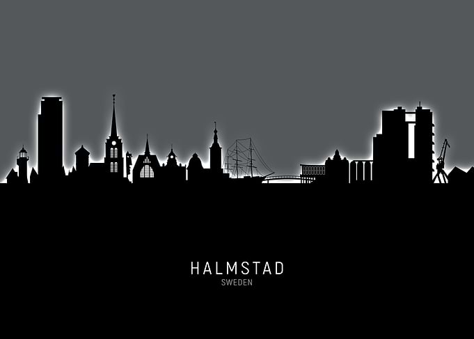 Halmstad Sweden Skyline