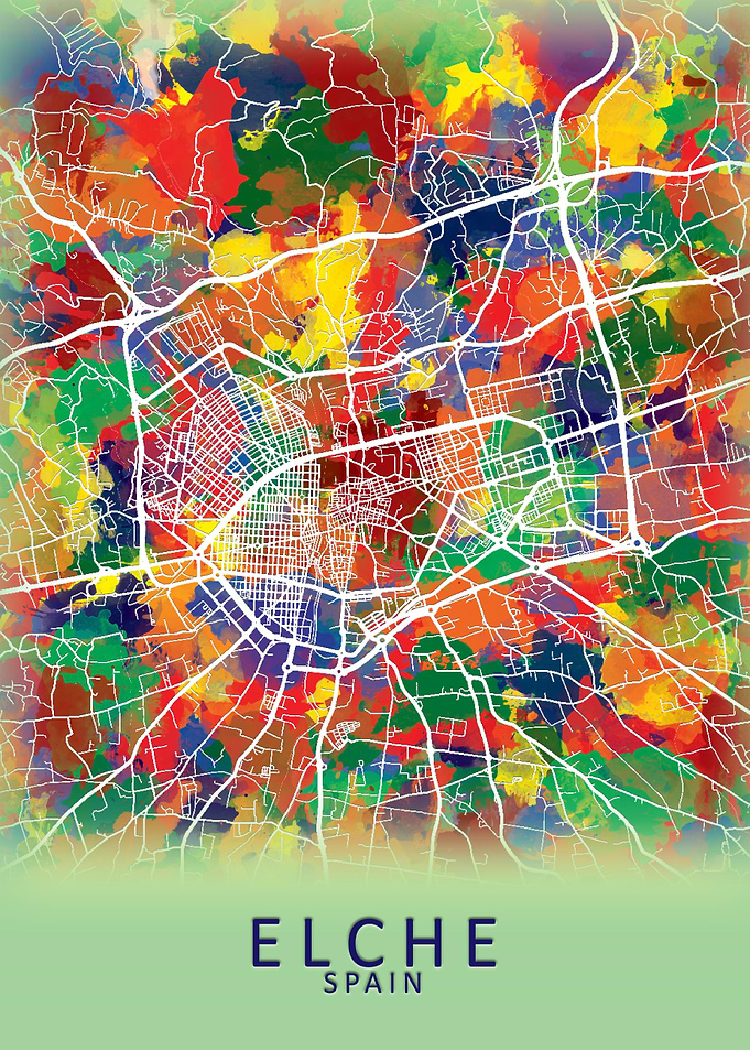 Elche Spain City Map