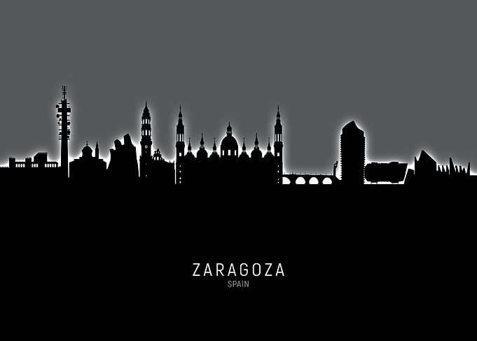 Zaragoza Spain Skyline