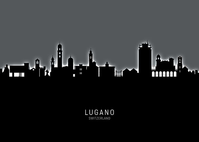 Lugano Switzerland Skyline