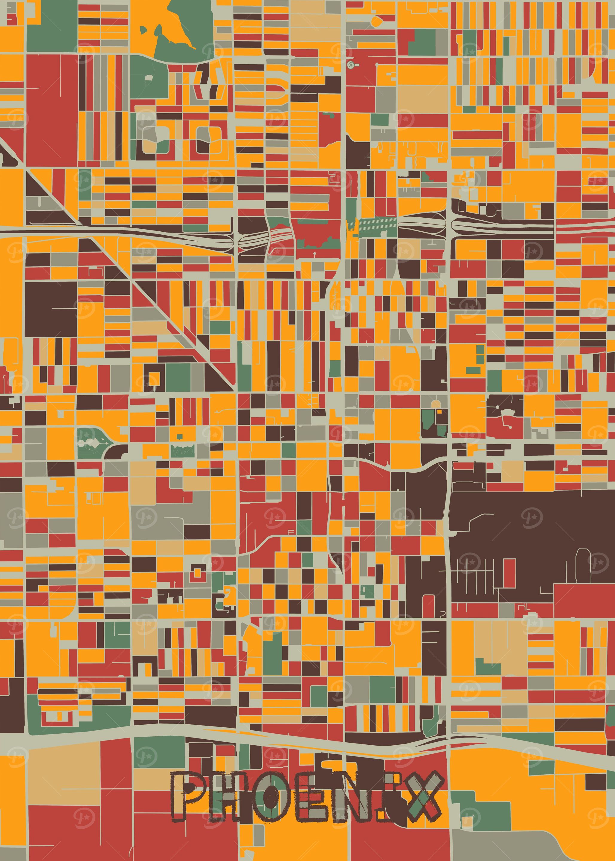 phoenix map retro