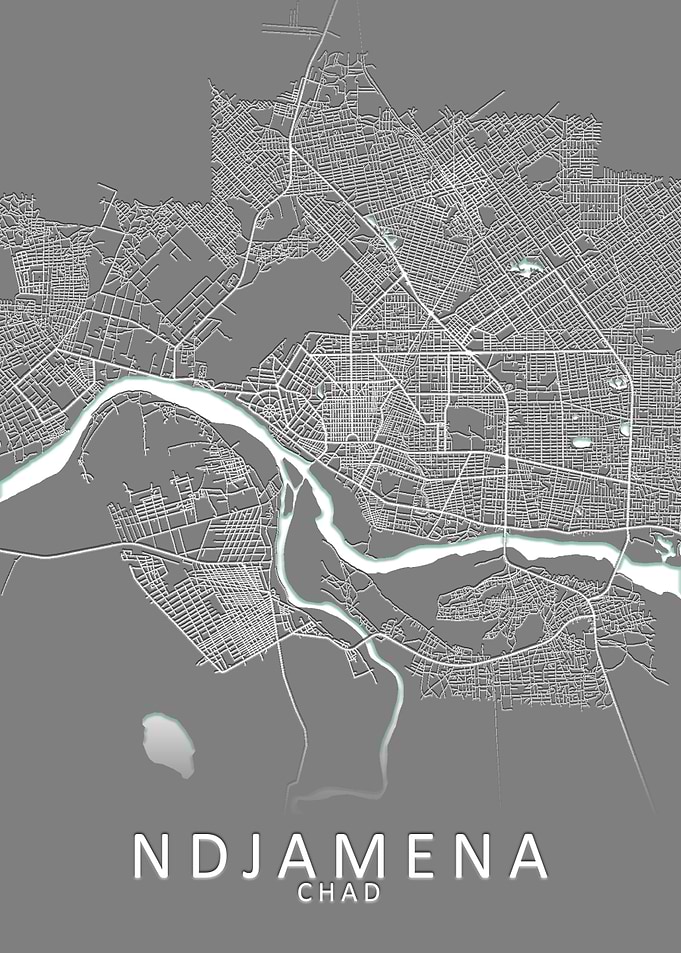 Ndjamena Chad City Map