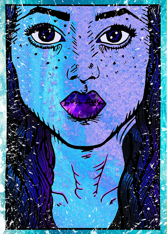 Blue woman