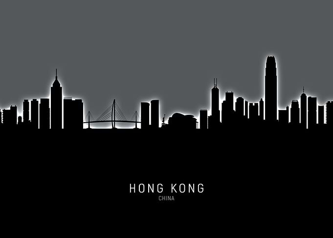 Hong Kong China Skyline