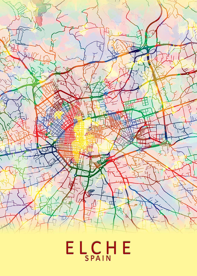 Elche Spain City Map