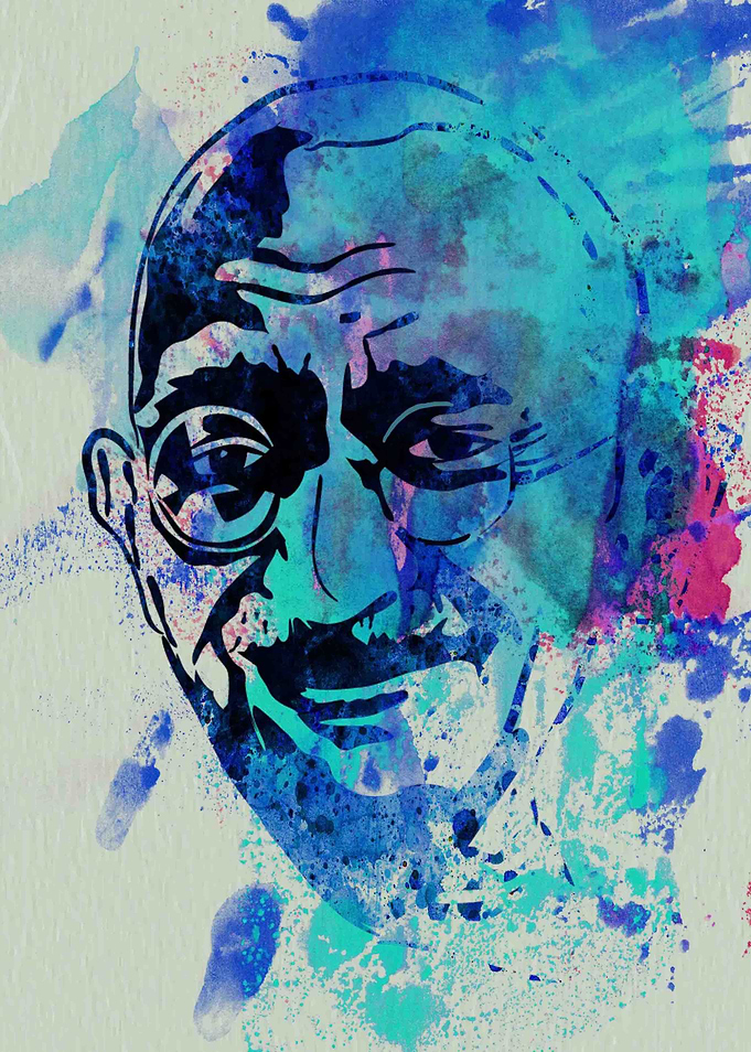 Gandhi Watercolor