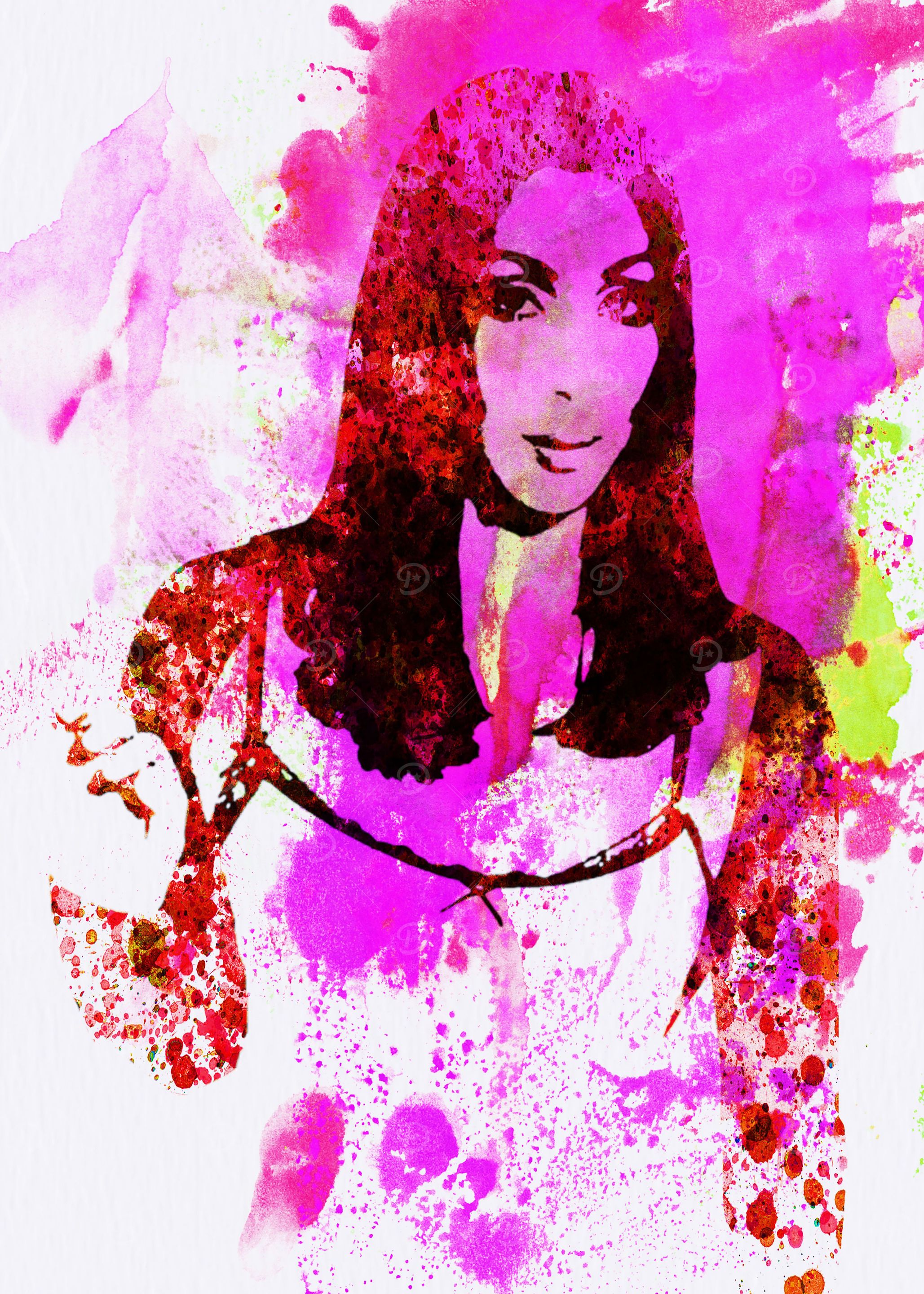 Legendary Cher Watercolor