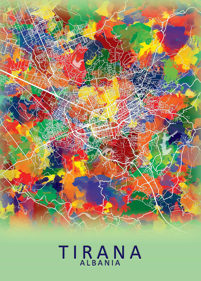 Tirana Albania City Map