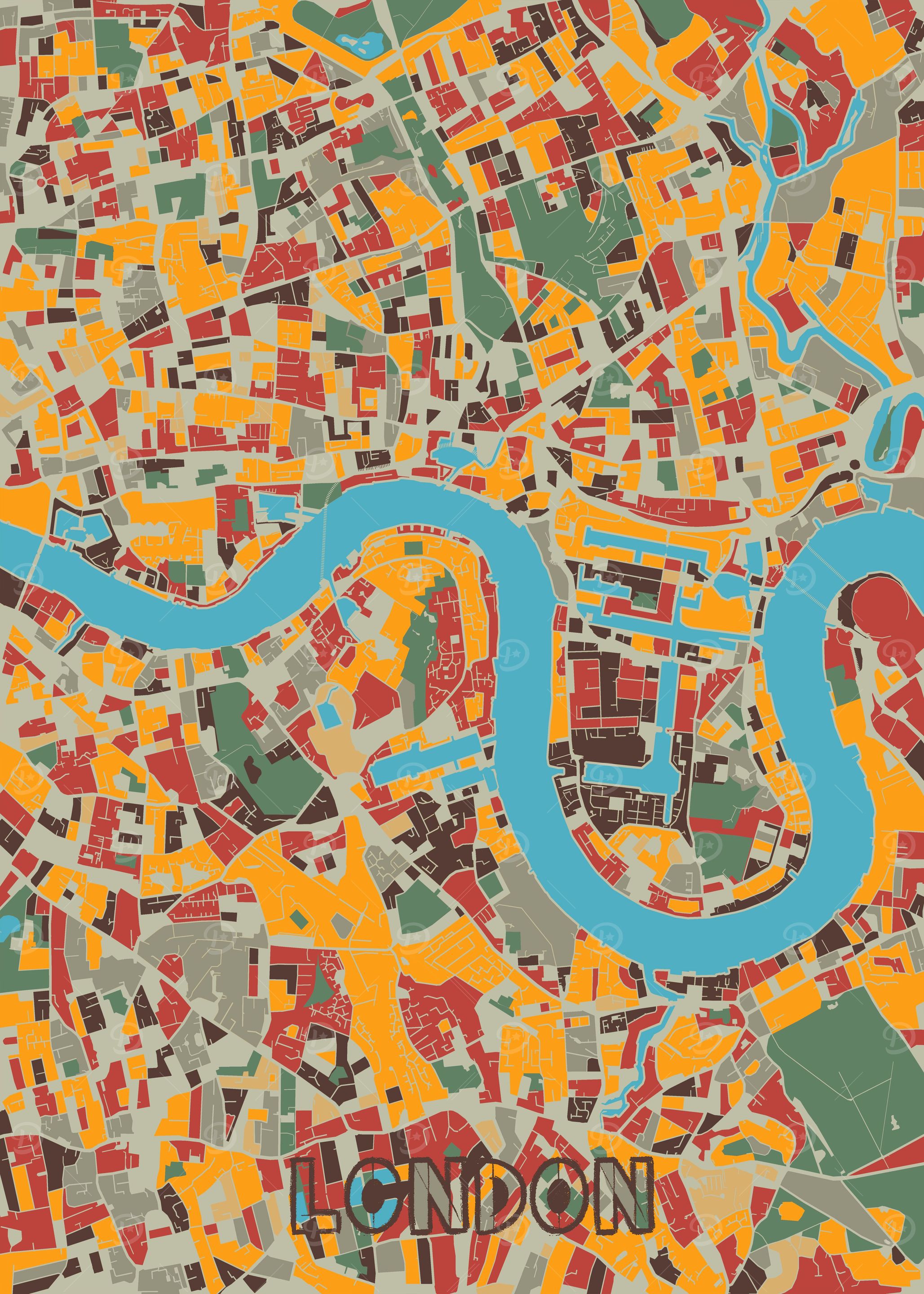 london map retro