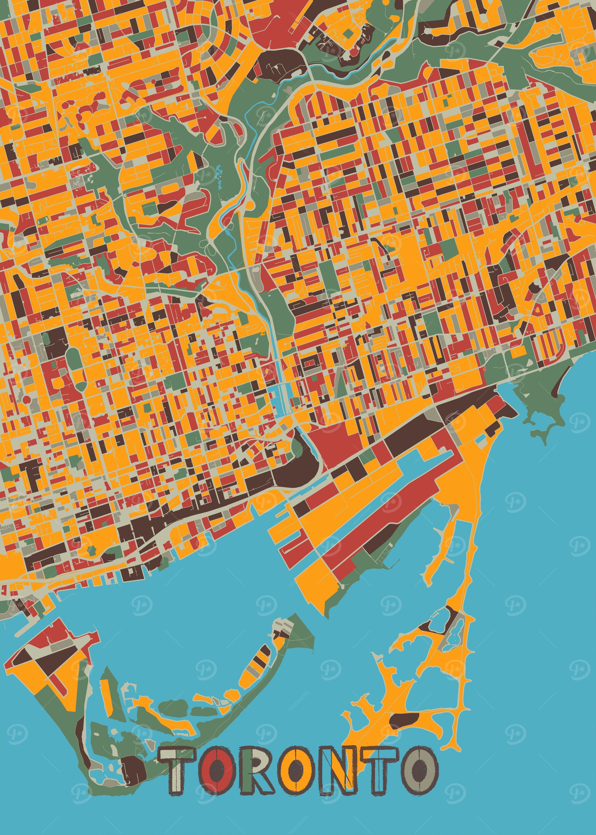 toronto map retro