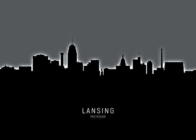 Lansing Michigan Skyline