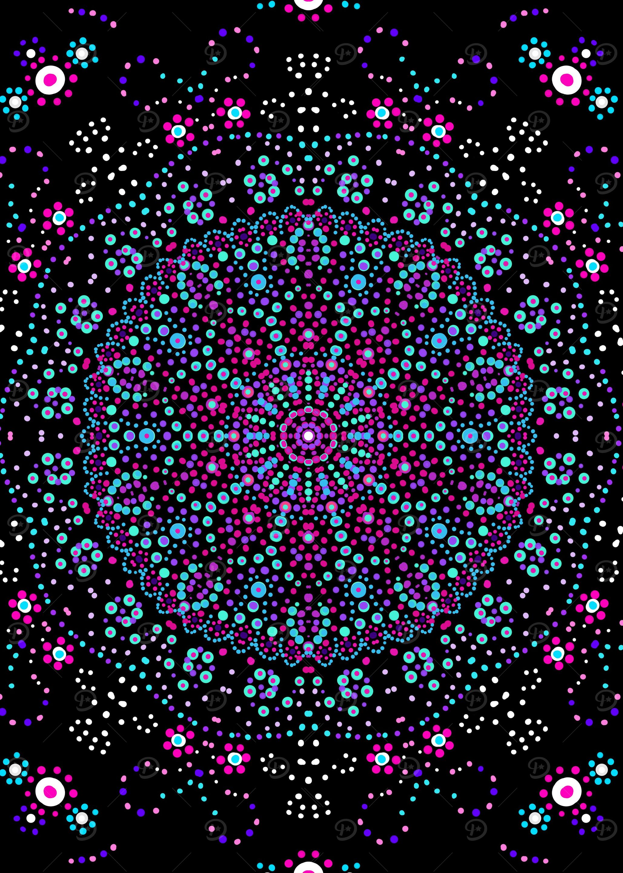 Dotty neon mandala