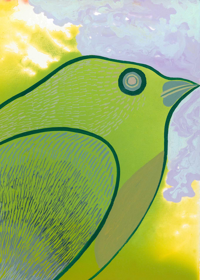 Green Sparrow is majestic